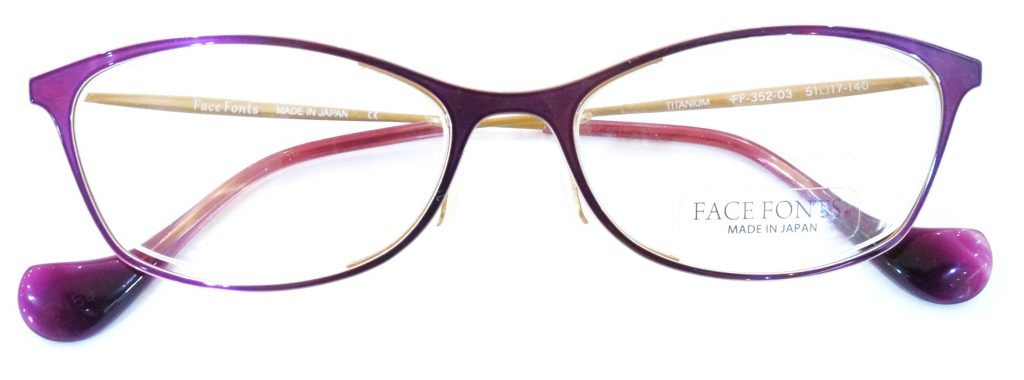 東京　メガネ　眼鏡　アイアンドアイ　船堀　江戸川区　フェイスフォント　Facefont　カラー　メタル　おしゃれ　個性的　上下狭い