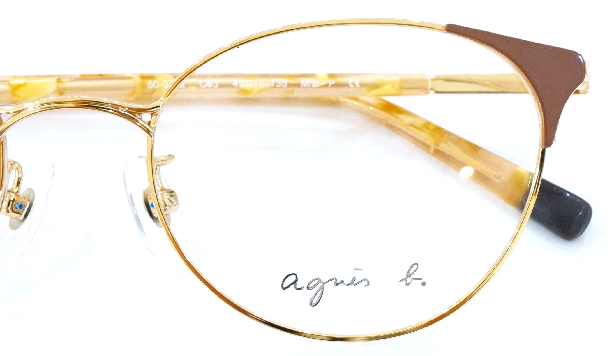 東京　眼鏡　メガネ　江戸川区　アイアンドアイ　船堀　アニエスベー　おしゃれ　丸　金　リフトアップ　小さい