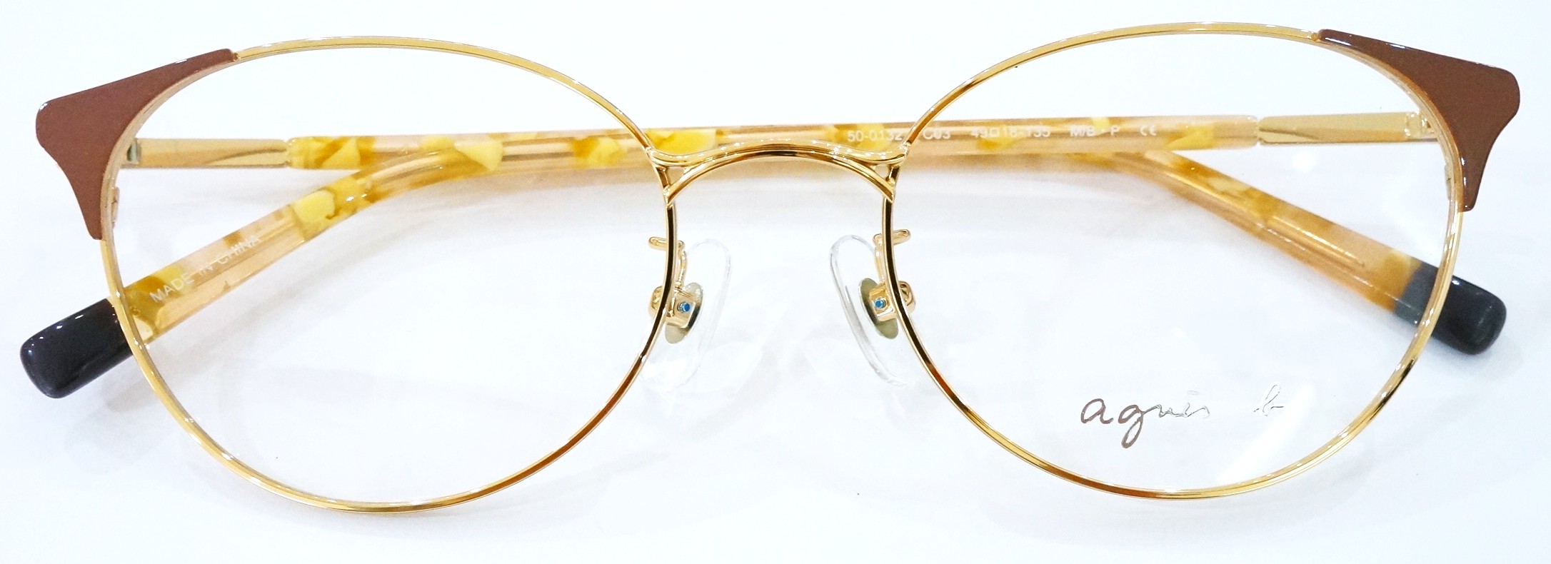 東京　眼鏡　メガネ　江戸川区　アイアンドアイ　船堀　アニエスベー　おしゃれ　丸　金　リフトアップ　小さい