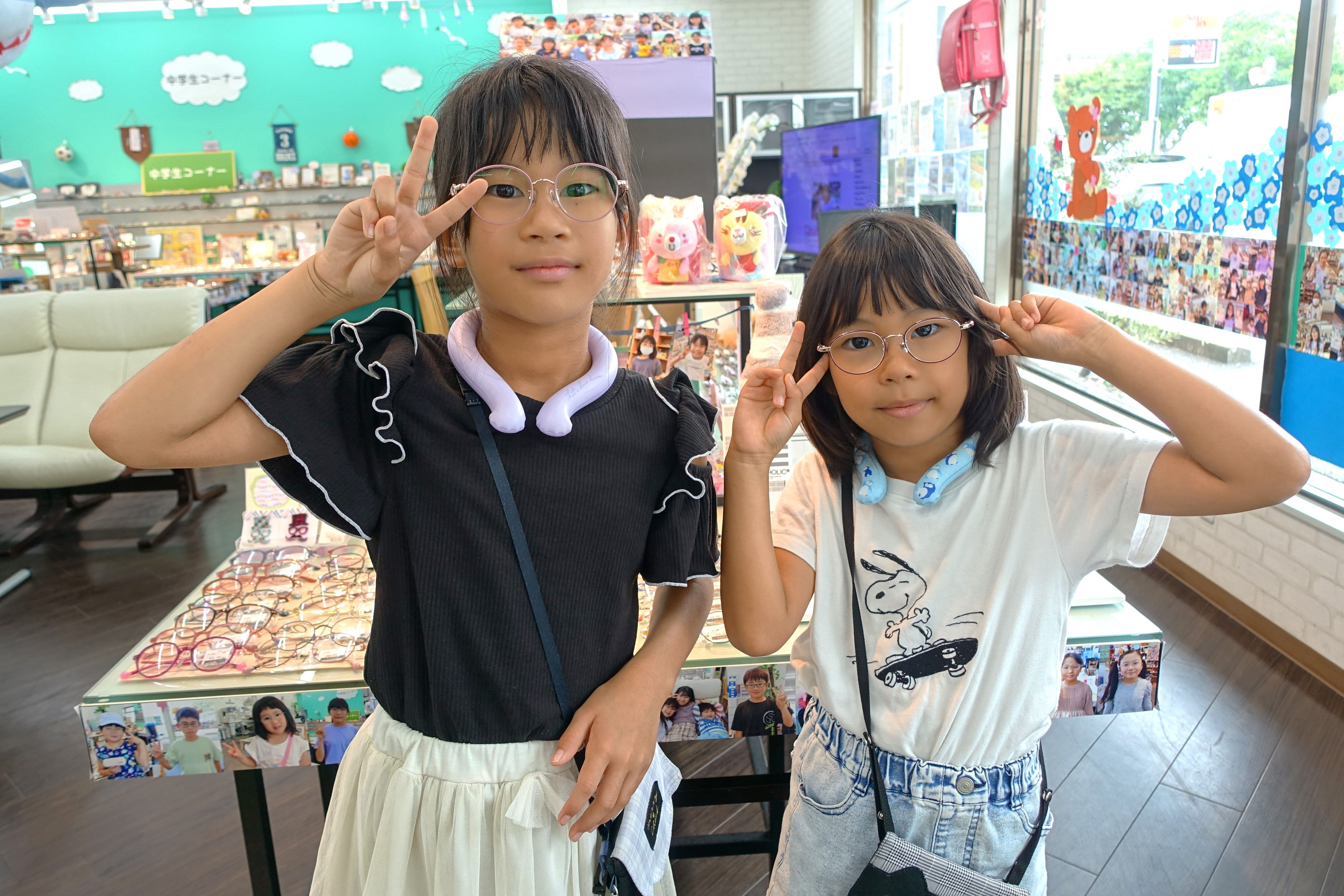 弱視治療用眼鏡 姉妹でお揃いの形♪クラフトホリック＆メゾピアノ🧸🎀