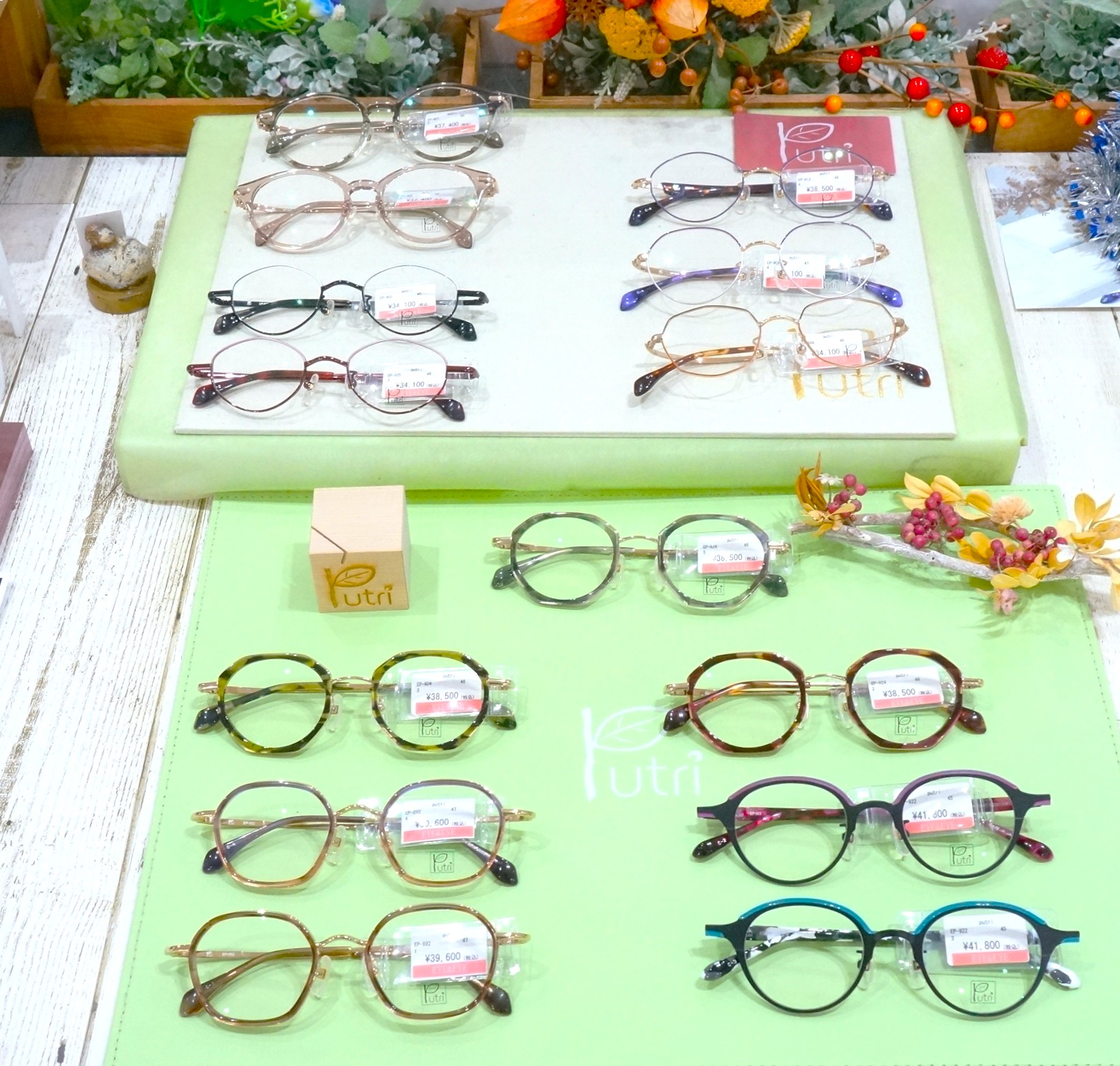 東京　メガネ　眼鏡　アイアンドアイ　船堀　江戸川区　プトゥリ　植物　カラフル　ポップ